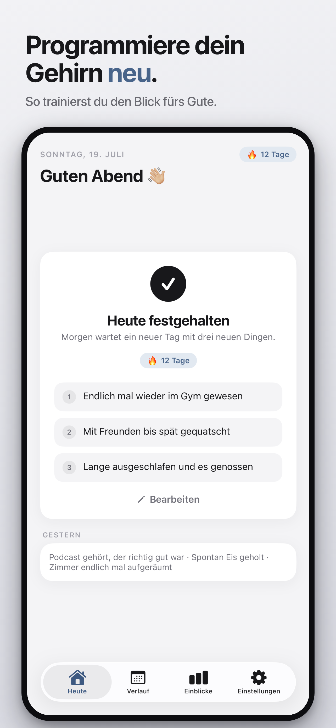 Programmiere dein Gehirn neu